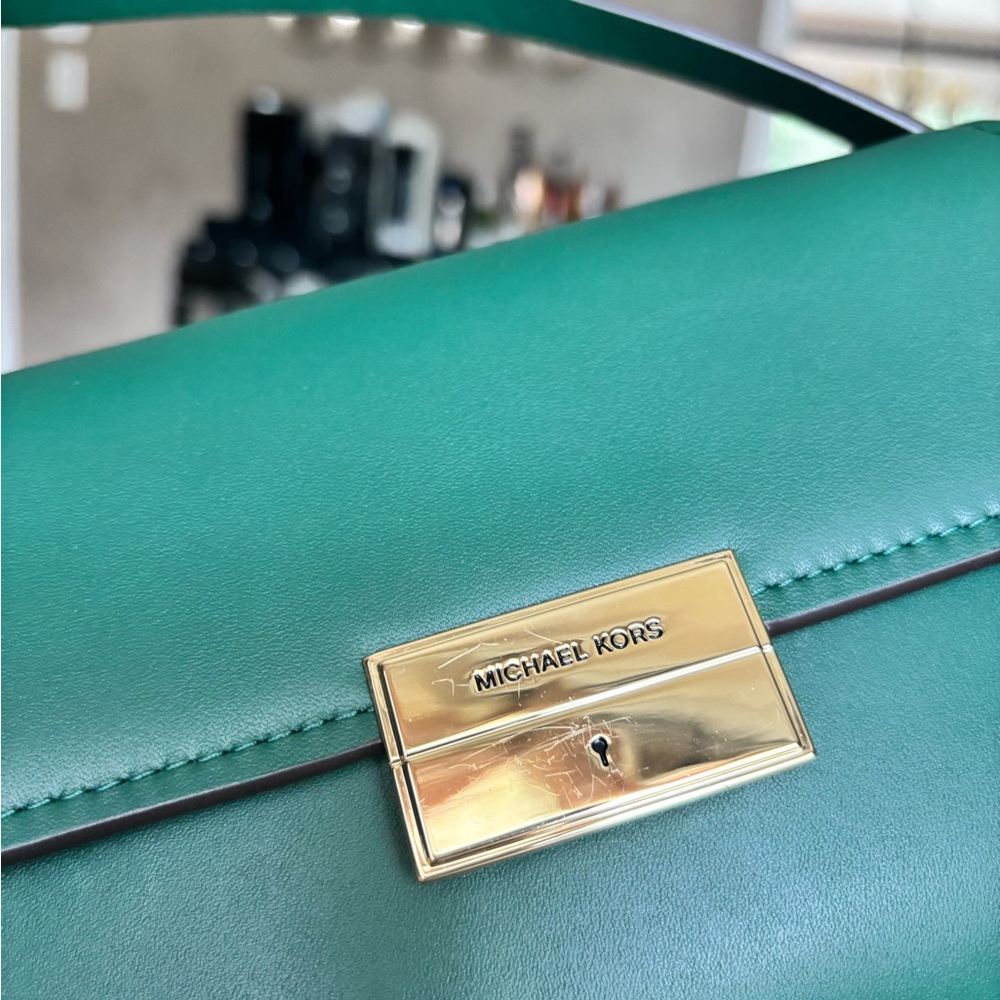 Michael Kors Ludlow Medium Green Shoulder Bag, NWT - Picture 10 of 10